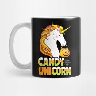 Cute Candy Corn Unicorn Shirt Halloween Girls Outfit Mug